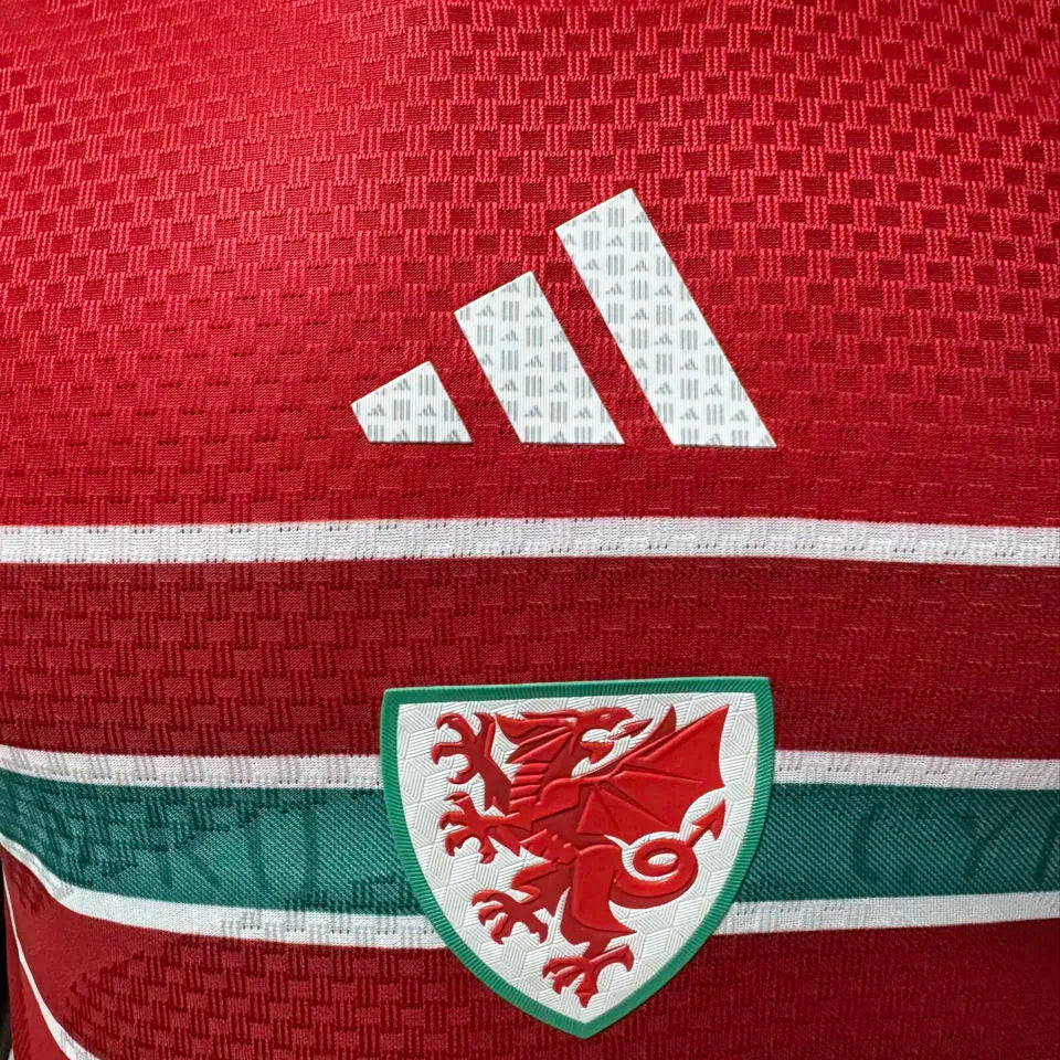 2026/27 Wales Home Red Player Version Soccer Jersey Detail 3