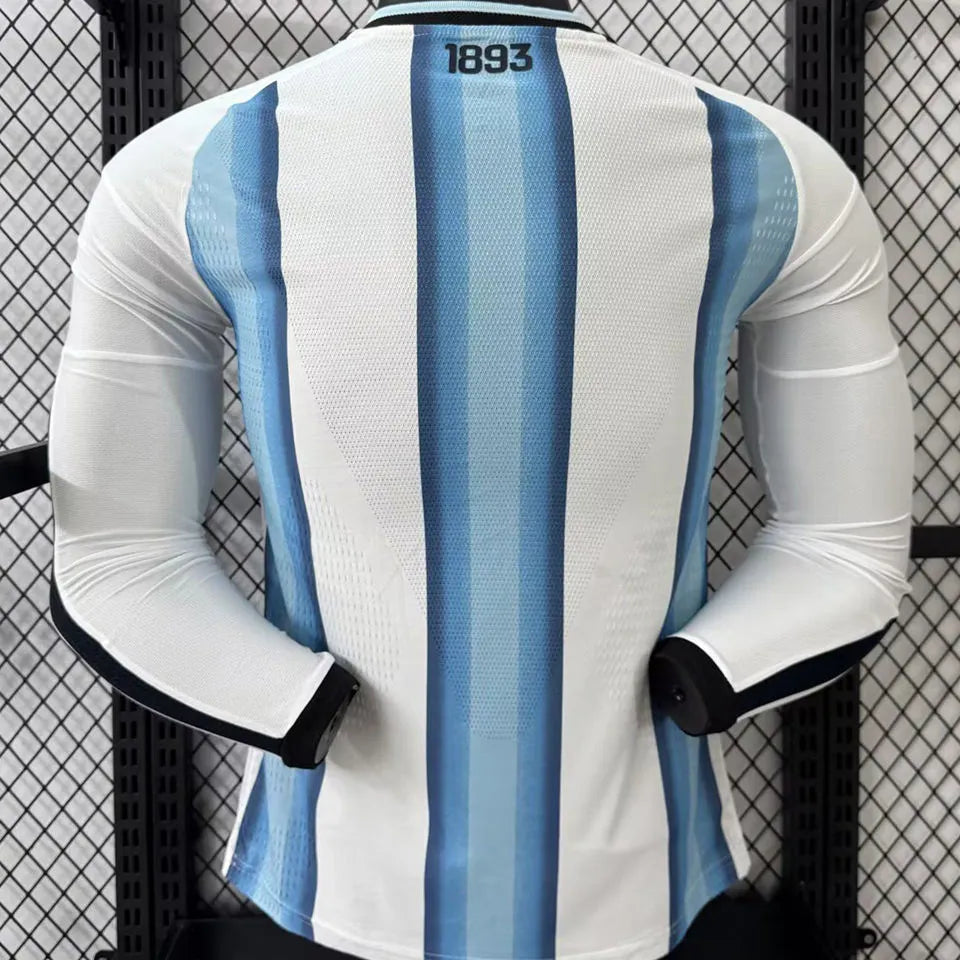 2026/27 Argentina Home Player Version Long Sleeve Soccer Jersey 背上有1893 Back