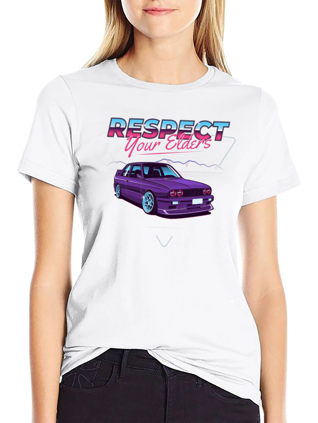Respect Your Elders Car Graphic T-Shirt