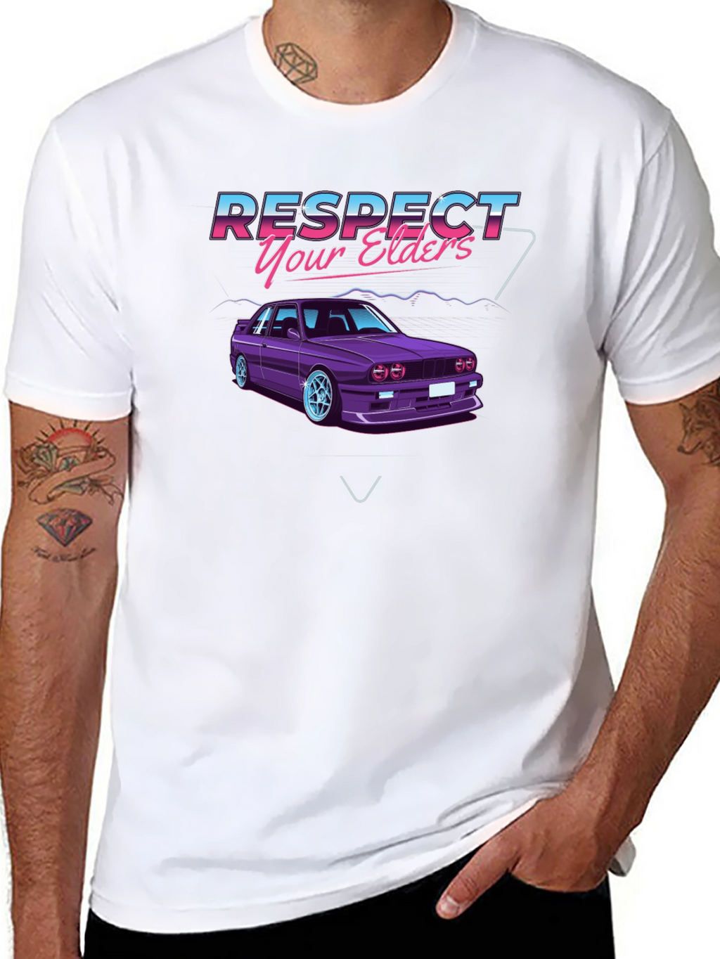 Respect Your Elders Car Graphic T-Shirt