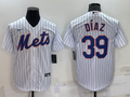 Men's New York Mets Edwin Diaz #39 White Replica Baseball Jerseys