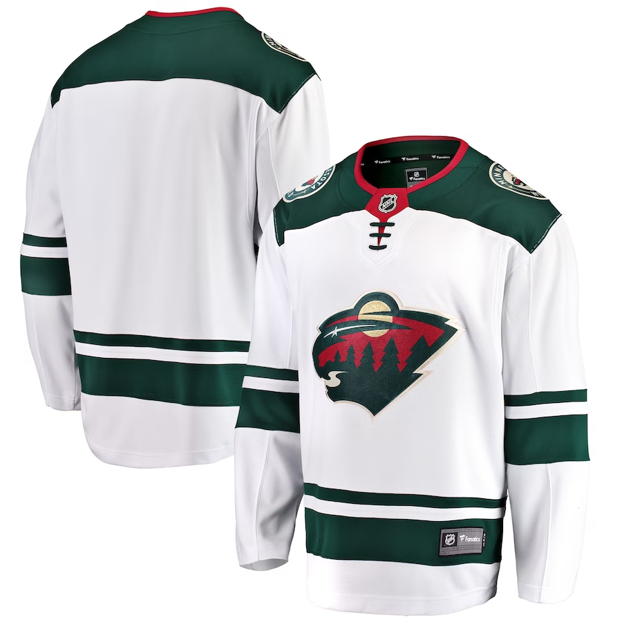 Men's Minnesota Wild White Breakaway Away Blank Jerseys