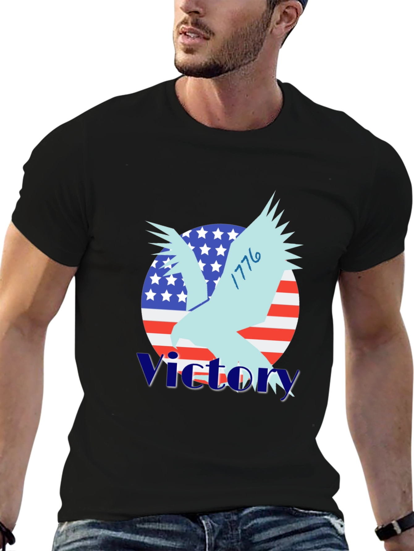 Patriotic Eagle 1776 T-Shirt - Victory Design