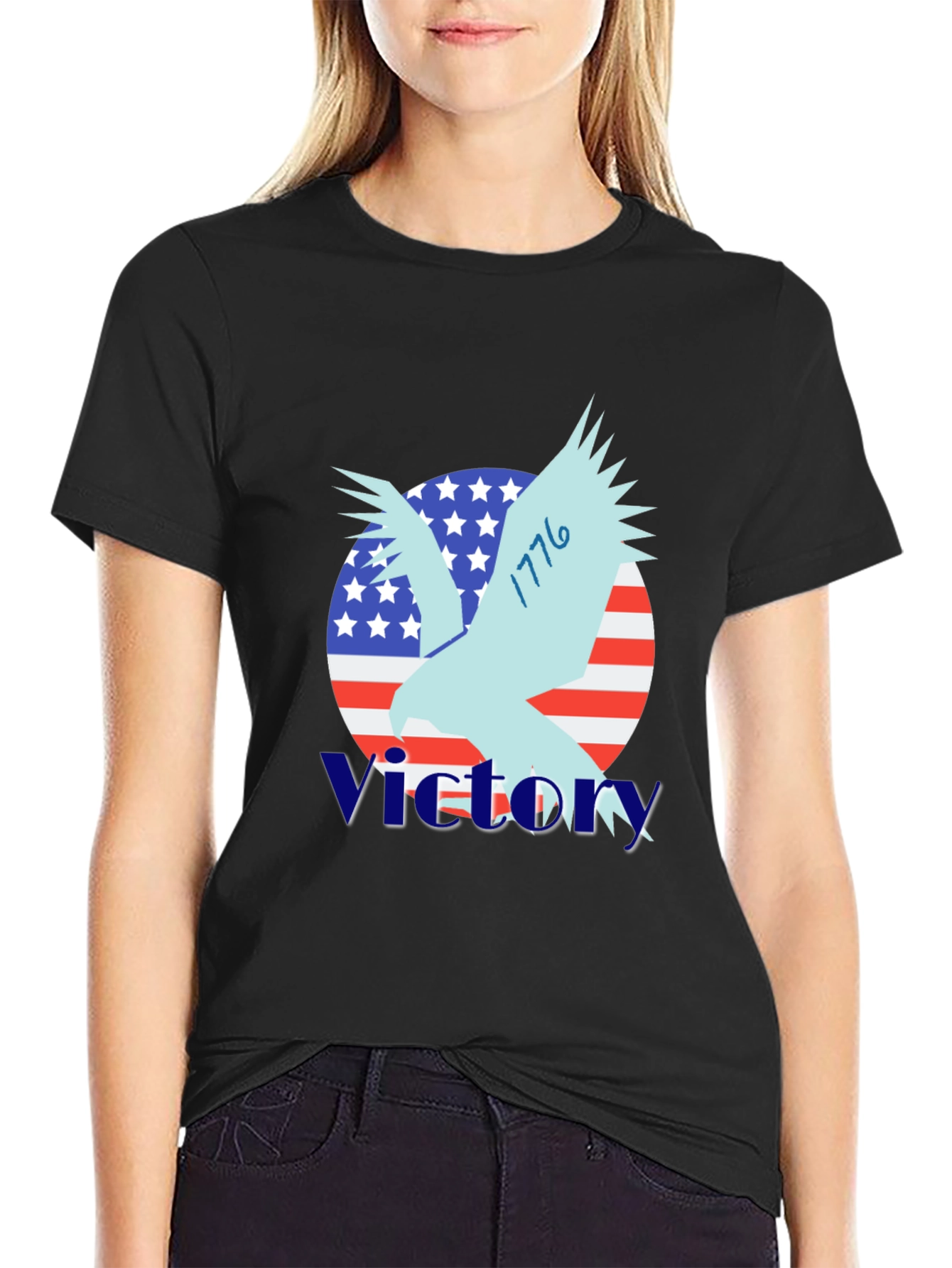 Patriotic Eagle 1776 T-Shirt - Victory Design