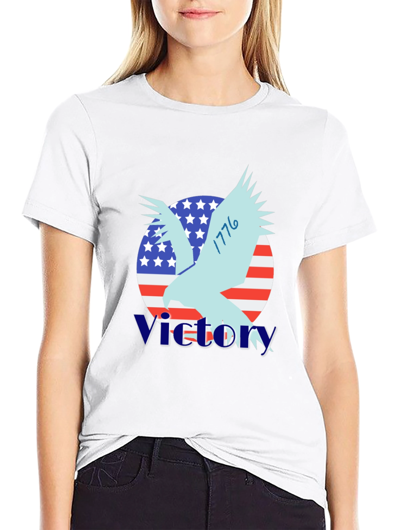 Patriotic Eagle 1776 T-Shirt - Victory Design