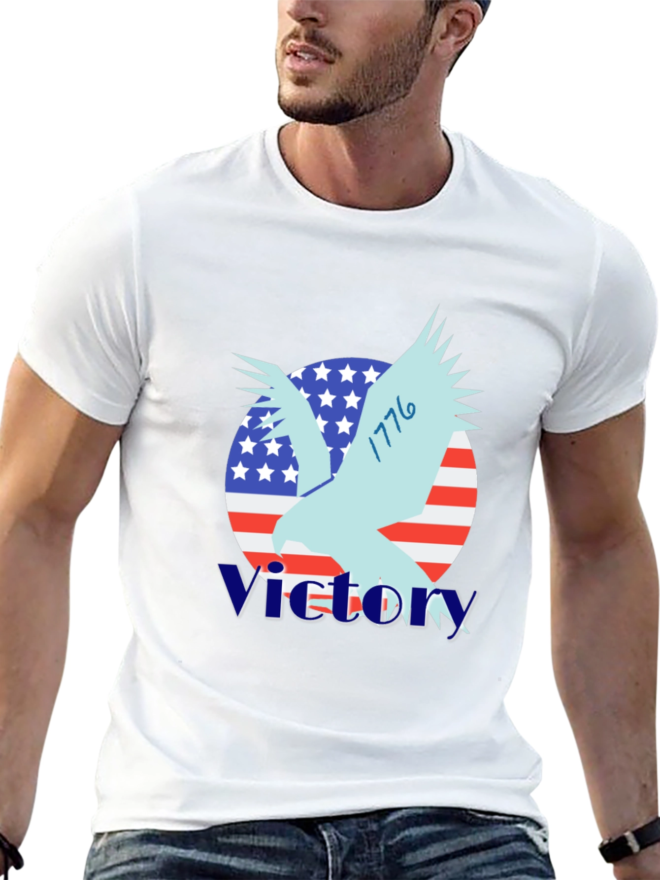 Patriotic Eagle 1776 T-Shirt - Victory Design