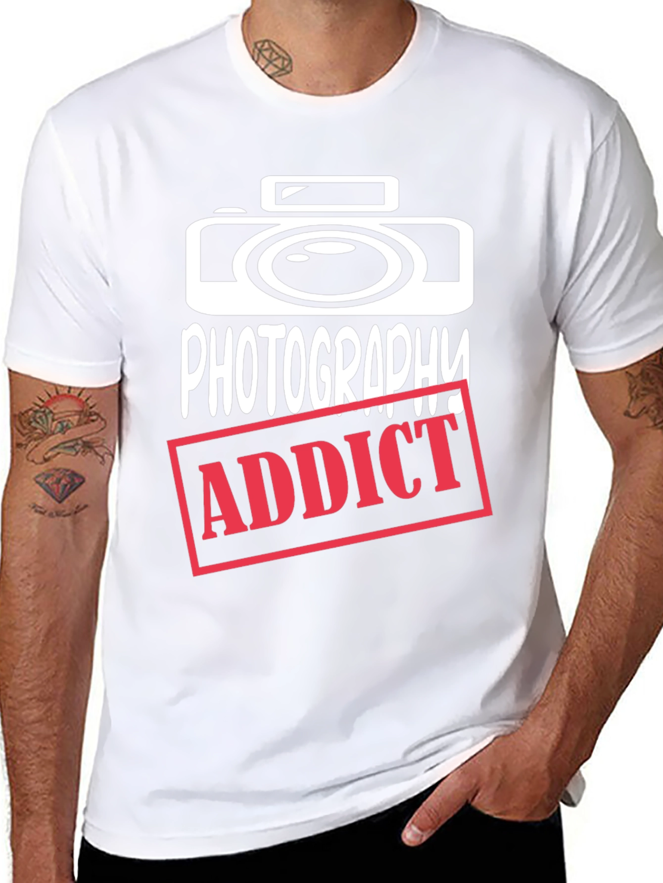 Photography Addict Graphic Tee - Camera T-Shirt
