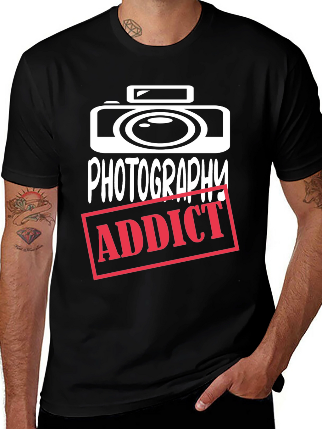 Photography Addict Graphic Tee - Camera T-Shirt