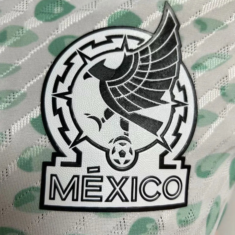 2023 Mexico White Player Version Soccer Jersey Detail 1
