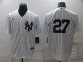 Men's New York Yankees Giancarlo Stanton #27 White Replica Player Name Jerseys