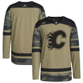 Men's Calgary Flames Camo Logo Military Appreciation Team Authentic Practice Blank Jerseys