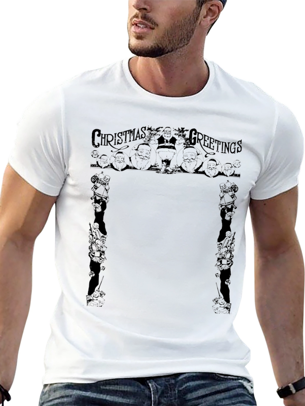 Christmas Greetings Graphic Tee - Holiday Style
