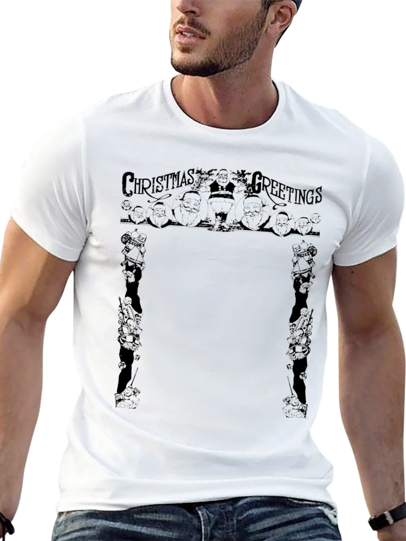Christmas Greetings Graphic Tee - Holiday Style