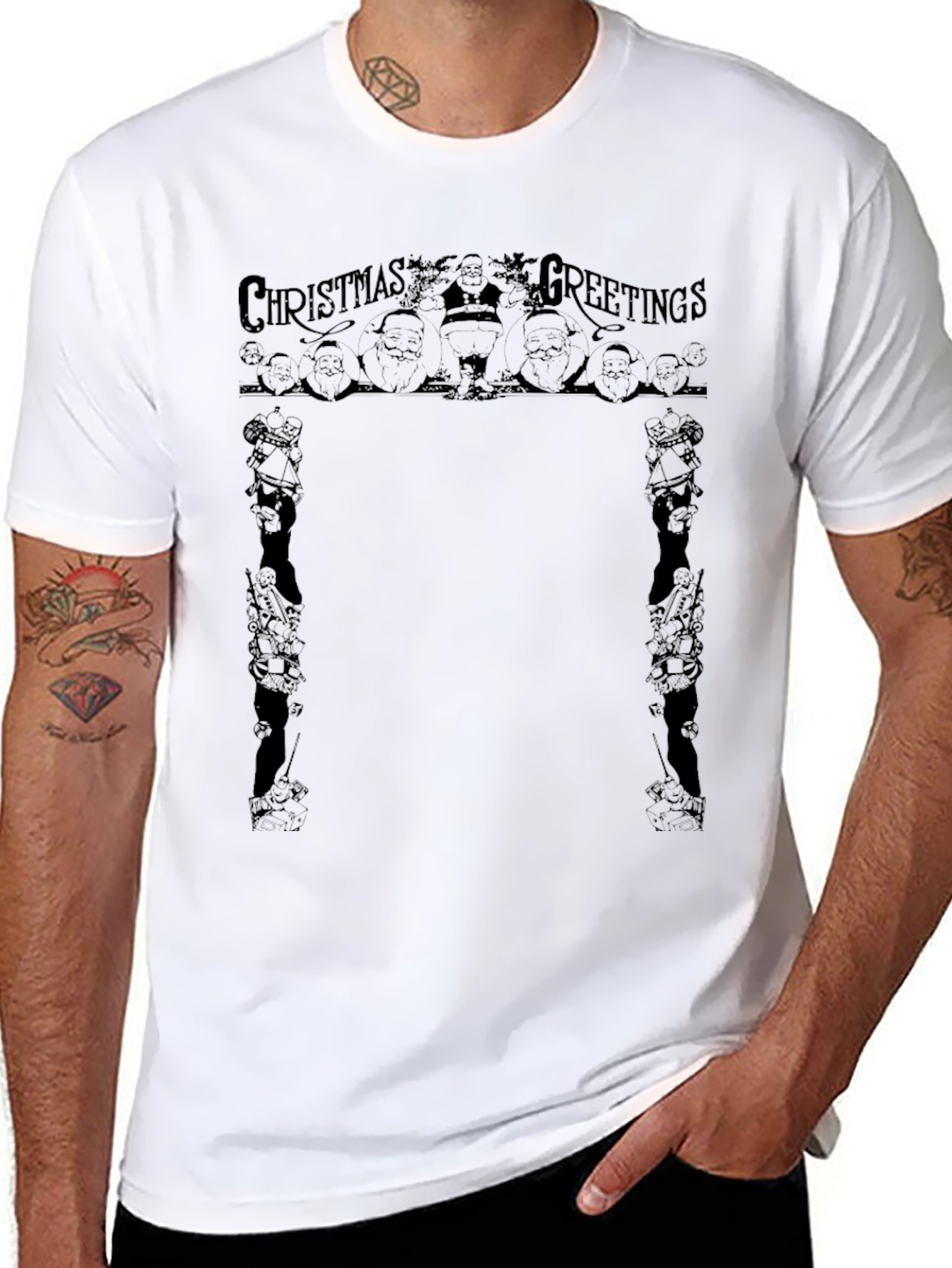Christmas Greetings Graphic Tee - Holiday Style