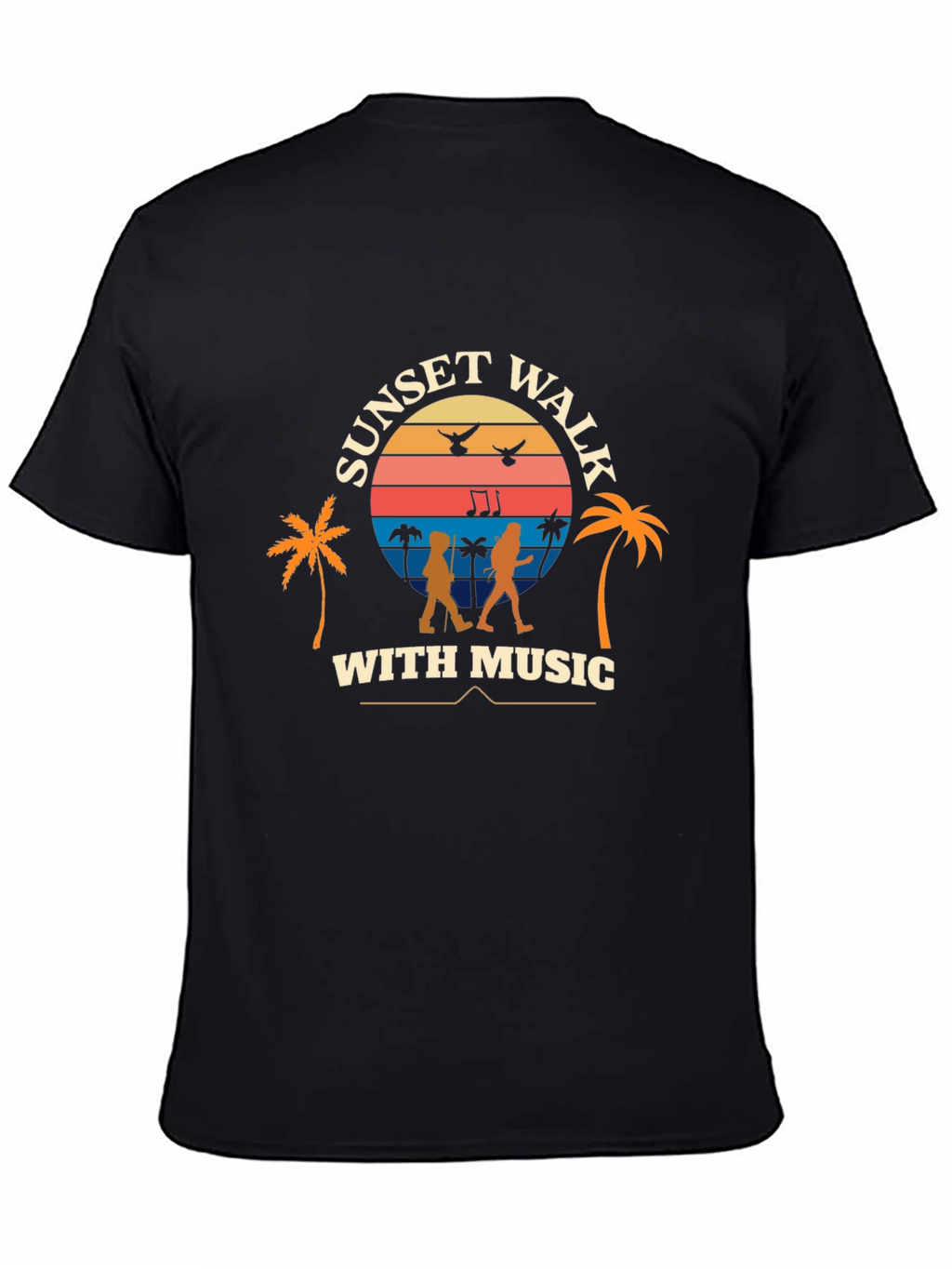 Sunset Walk With Music Graphic Tee