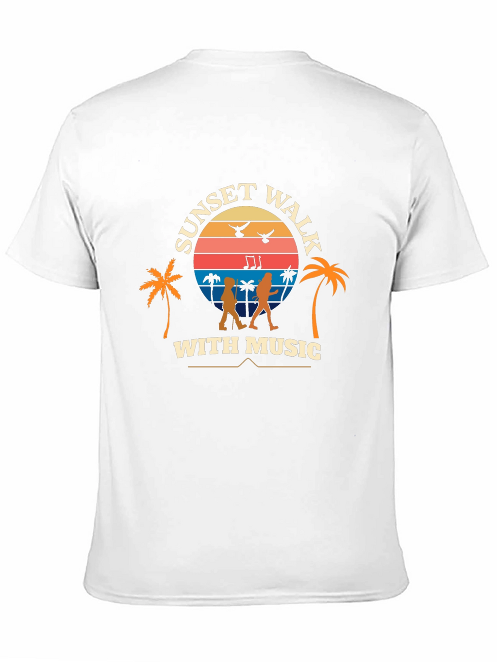 Sunset Walk With Music Graphic Tee