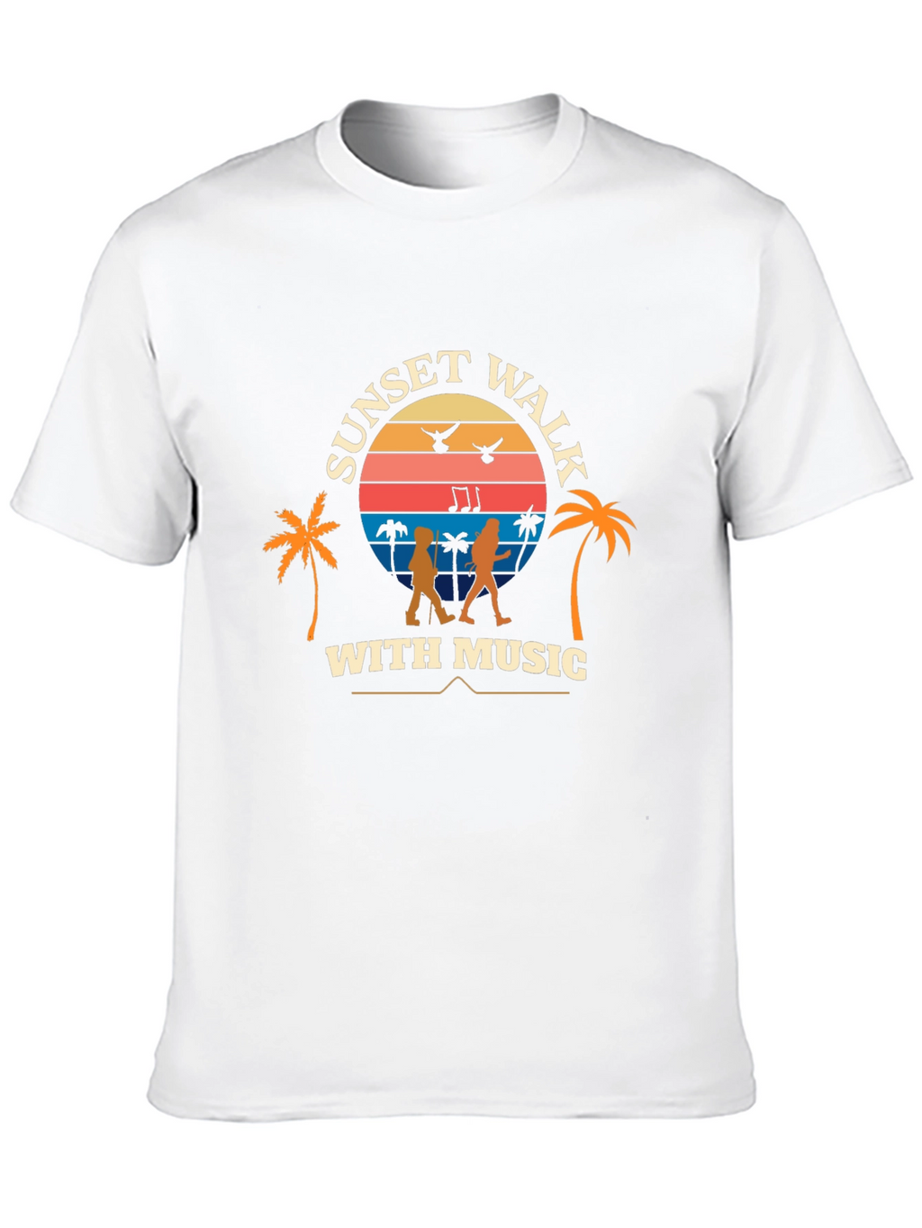 Sunset Walk With Music Graphic Tee