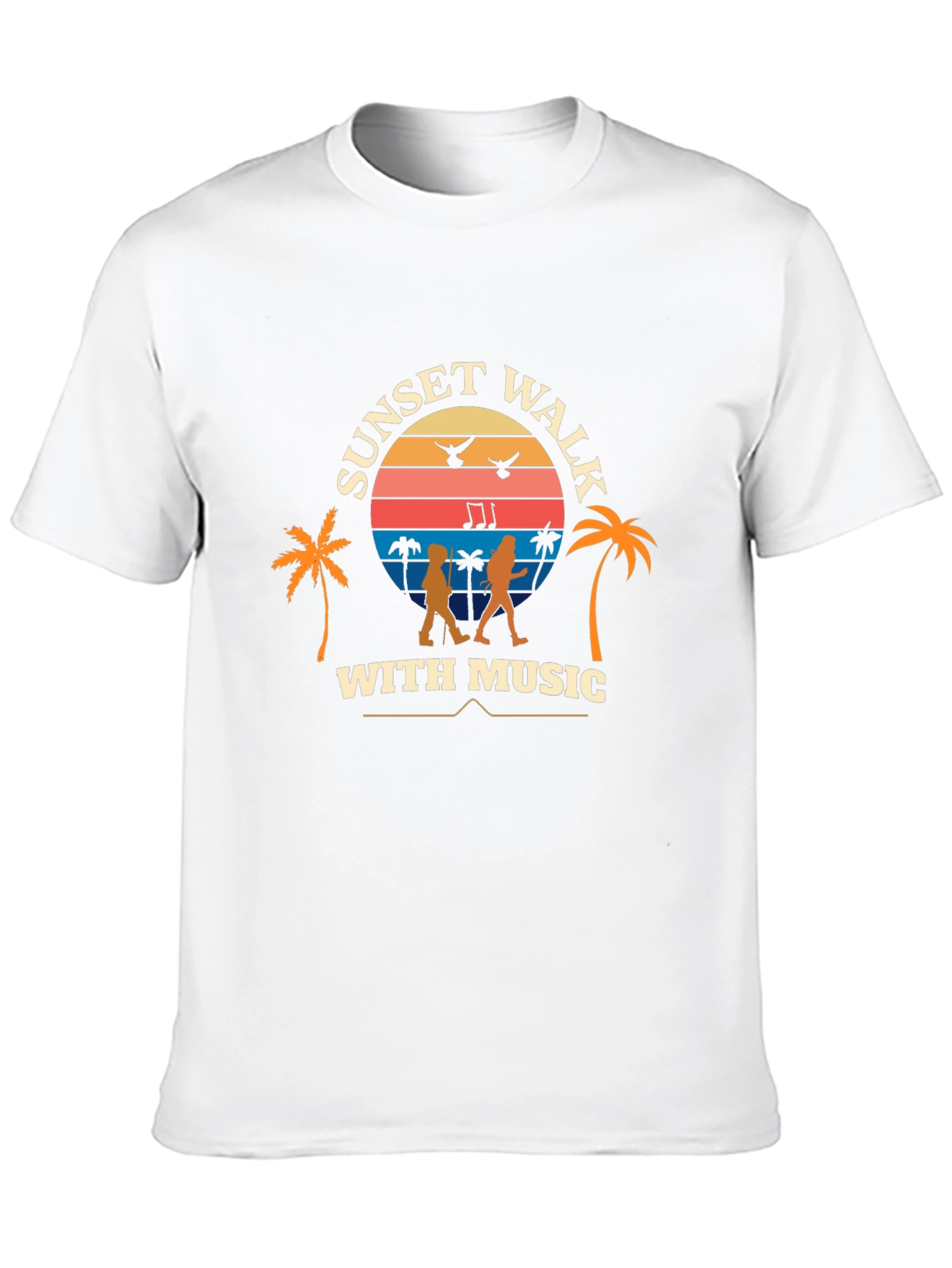 Sunset Walk With Music Graphic Tee