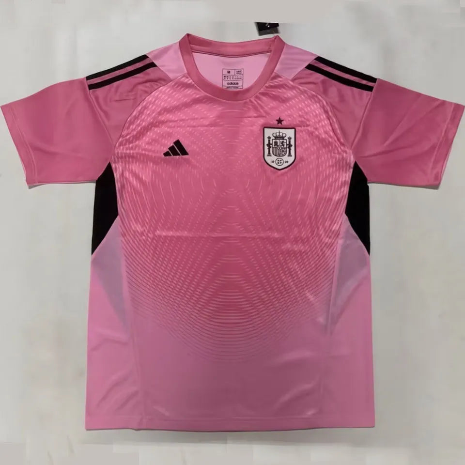 2026/27 Spain Goalkeeper Pink Fans Soccer Jersey Front