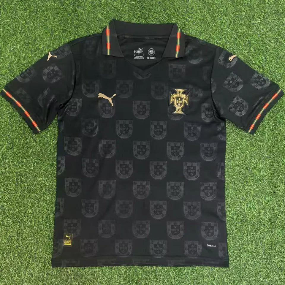2026/27 Portugal Black Fans Soccer Jersey Front