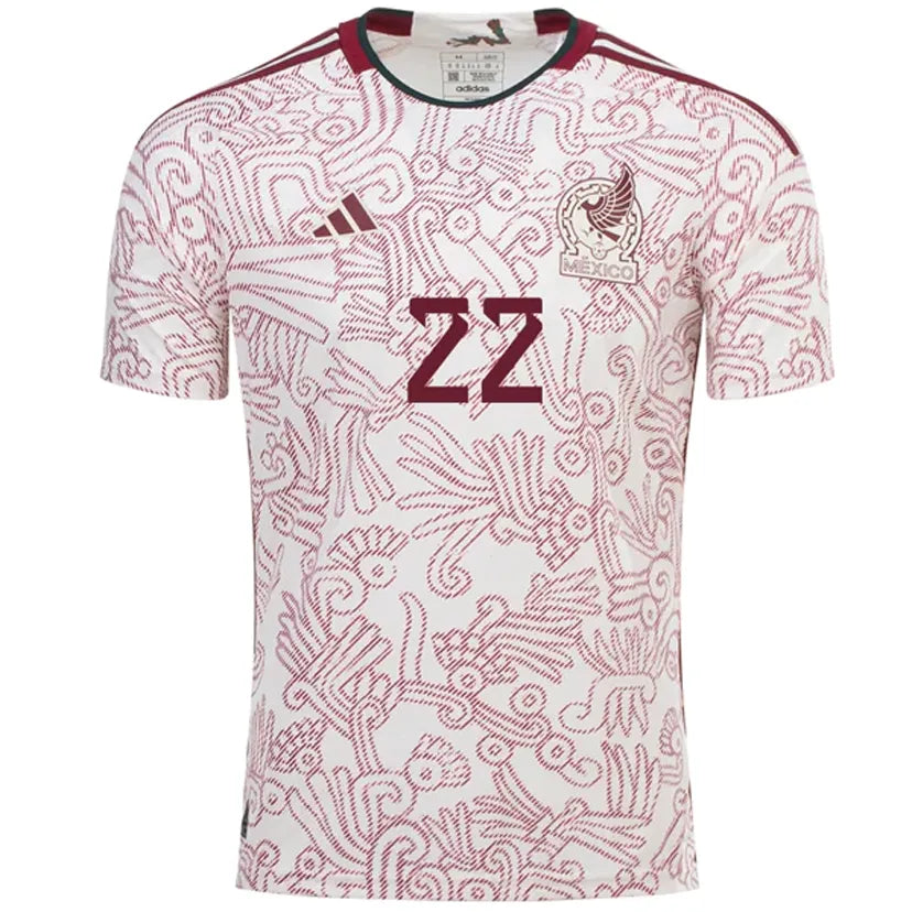 H. LOZANO #22 Mexico 1:1 Quality Away Fans Soccer Jersey ★★ Back