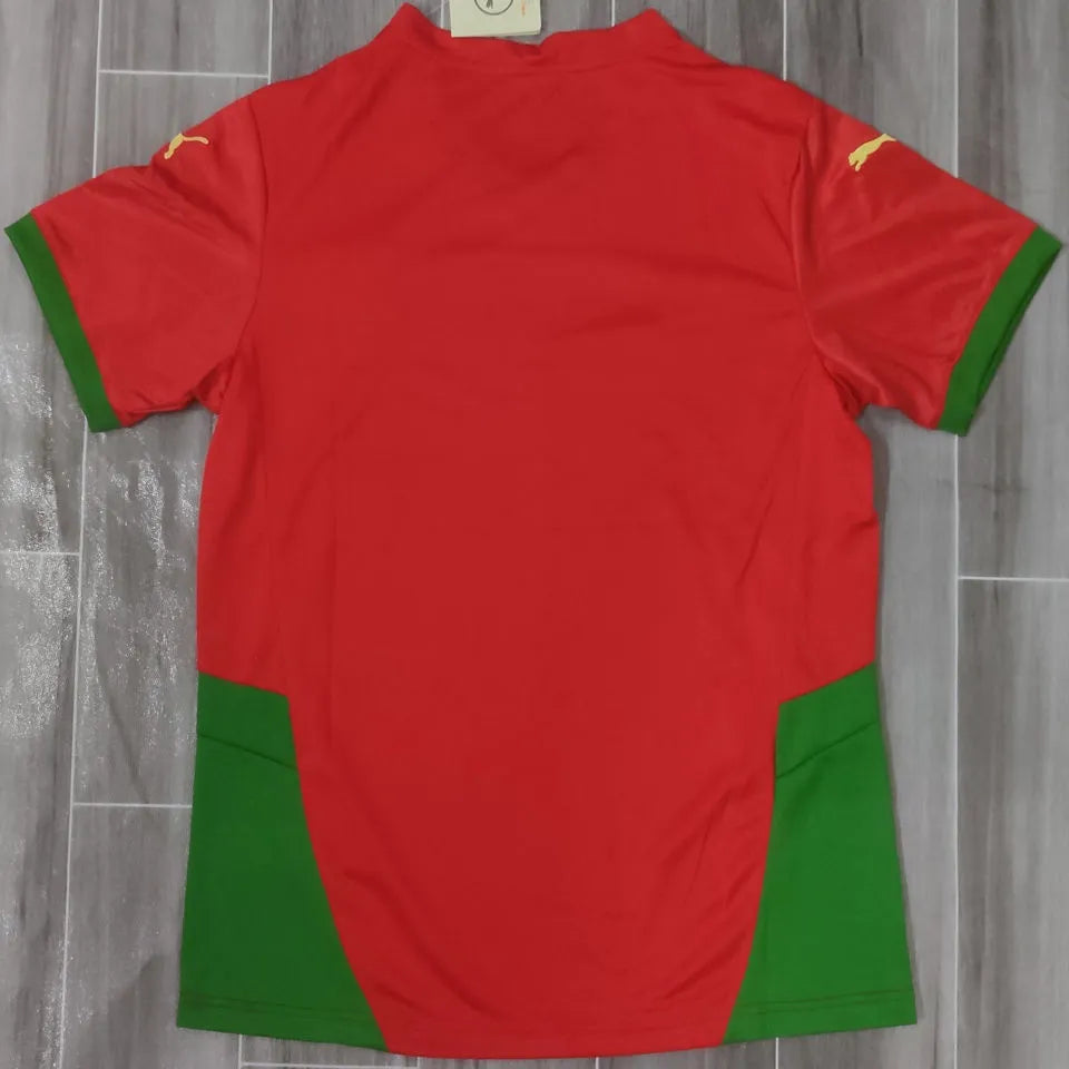 2024/25 Morocco Red Fans Soccer Jersey Back