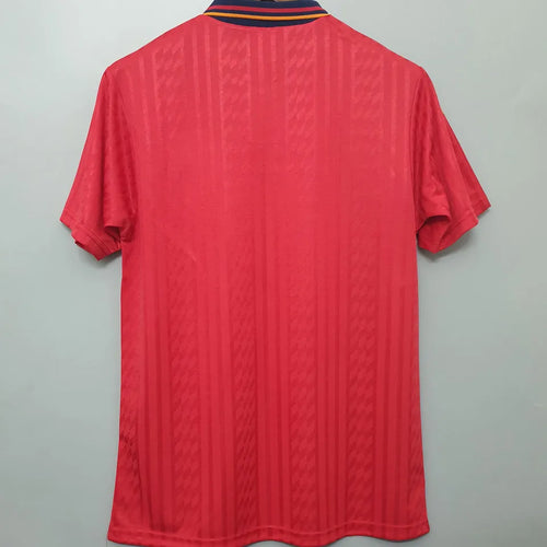 1994 Spain Home Red Retro Soccer Jersey Back