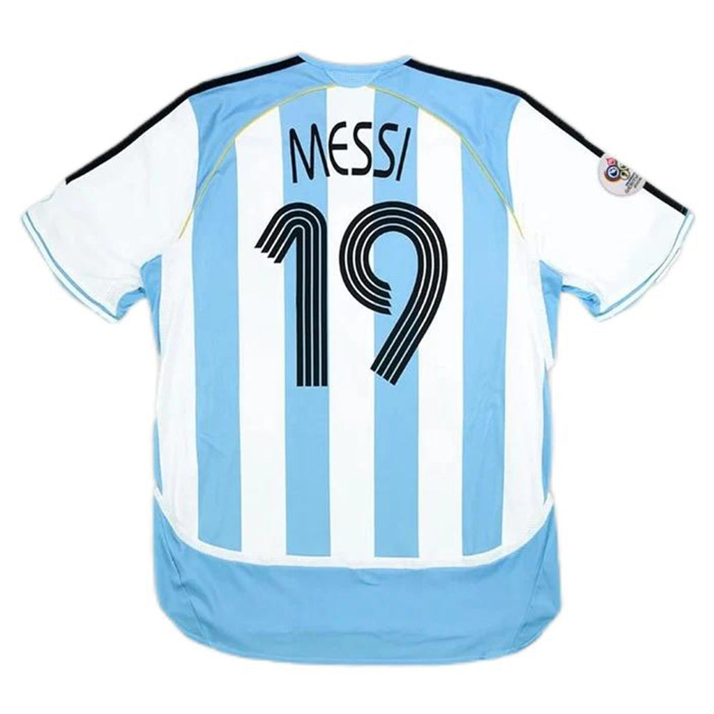 Messi #19 Retro Argentina Home Jersey World Cup 2006 Front