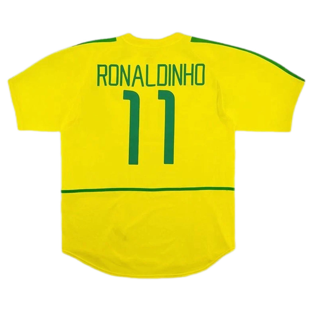 Ronaldinho #11 Retro Brazil Home Jersey World Cup 2002 Front