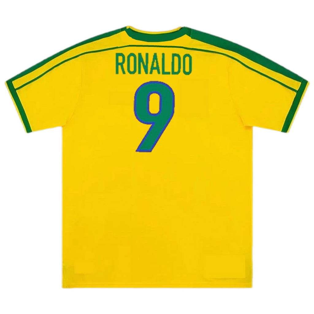 Ronaldo #9 Retro Brazil Home Jersey World Cup 1998 Front