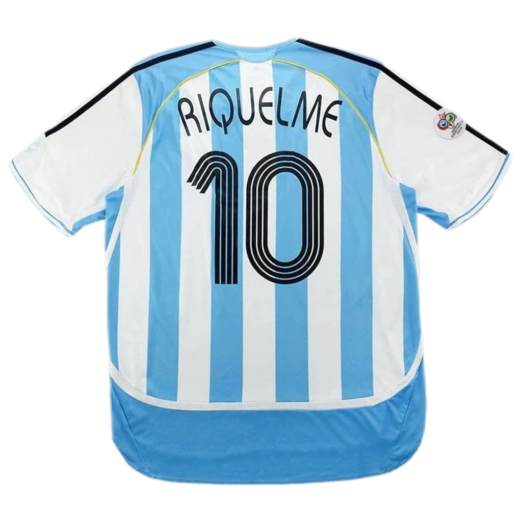 RIQUELME #10 Retro Argentina Home Jersey World Cup 2006 Front
