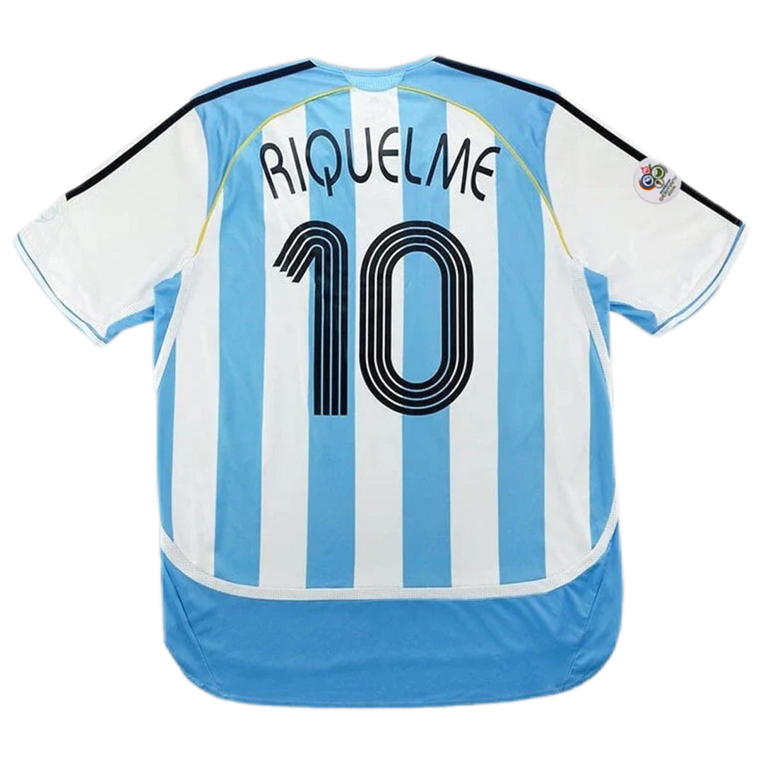 RIQUELME #10 Retro Argentina Home Jersey World Cup 2006 Front