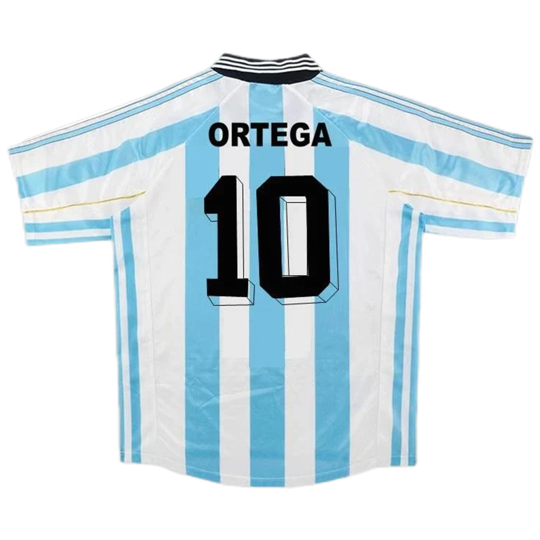 ORTEGA #10 Retro Argentina Home Jersey World Cup 1998 Front