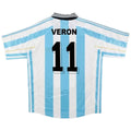 VERON #11 Retro Argentina Home Jersey World Cup 1998 Front