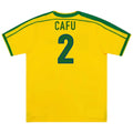 CAFU #2 Retro Brazil Home Jersey World Cup 1998 Front
