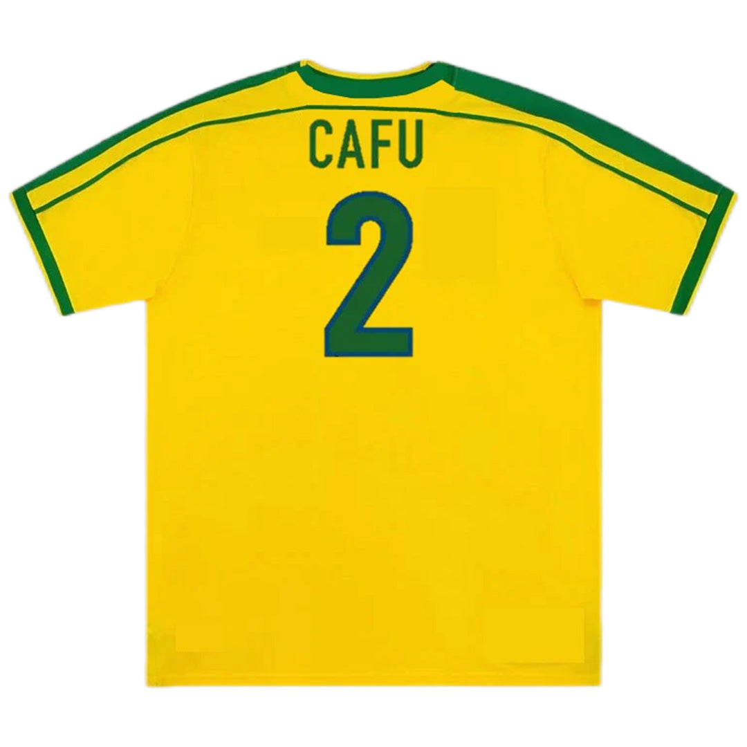 CAFU #2 Retro Brazil Home Jersey World Cup 1998 Front
