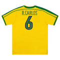 R.CARLOS #6 Retro Brazil Home Jersey World Cup 1998 Front