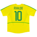 RIVALDO #10 Retro Brazil Home Jersey World Cup 2002 Front