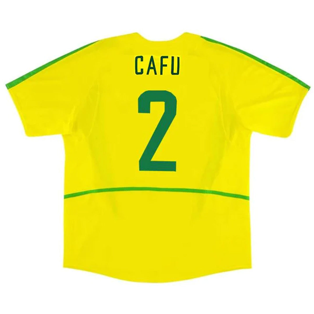 CAFU #2 Retro Brazil Home Jersey World Cup 2002 Front