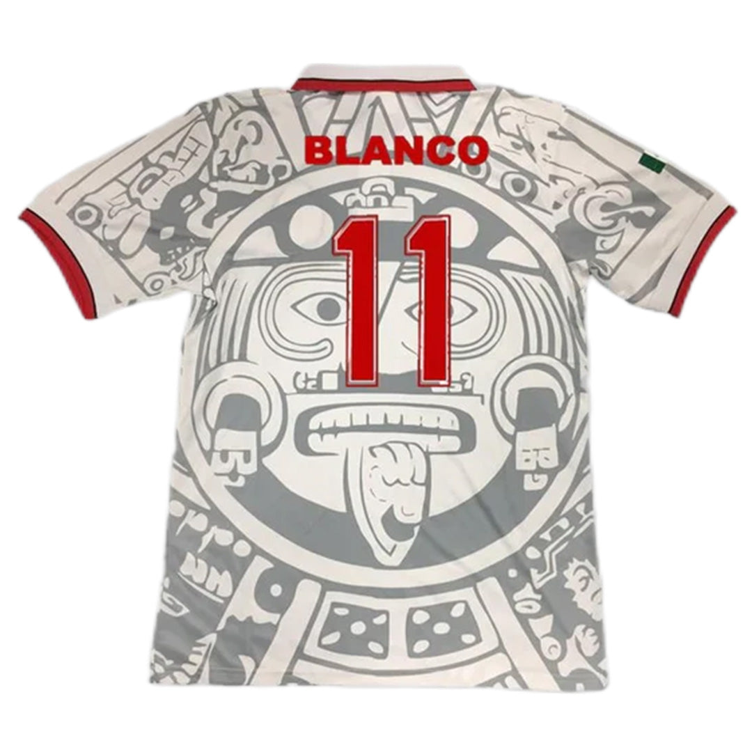 BLANCO #11 Retro Mexico Away Jersey World Cup 1998 Front