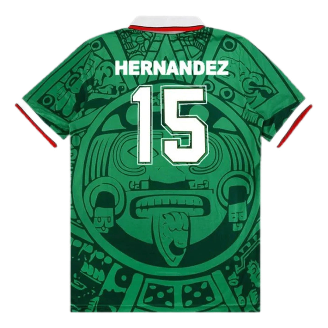 HERNANDEZ #15 Retro Mexico Home Jersey World Cup 1998 Front