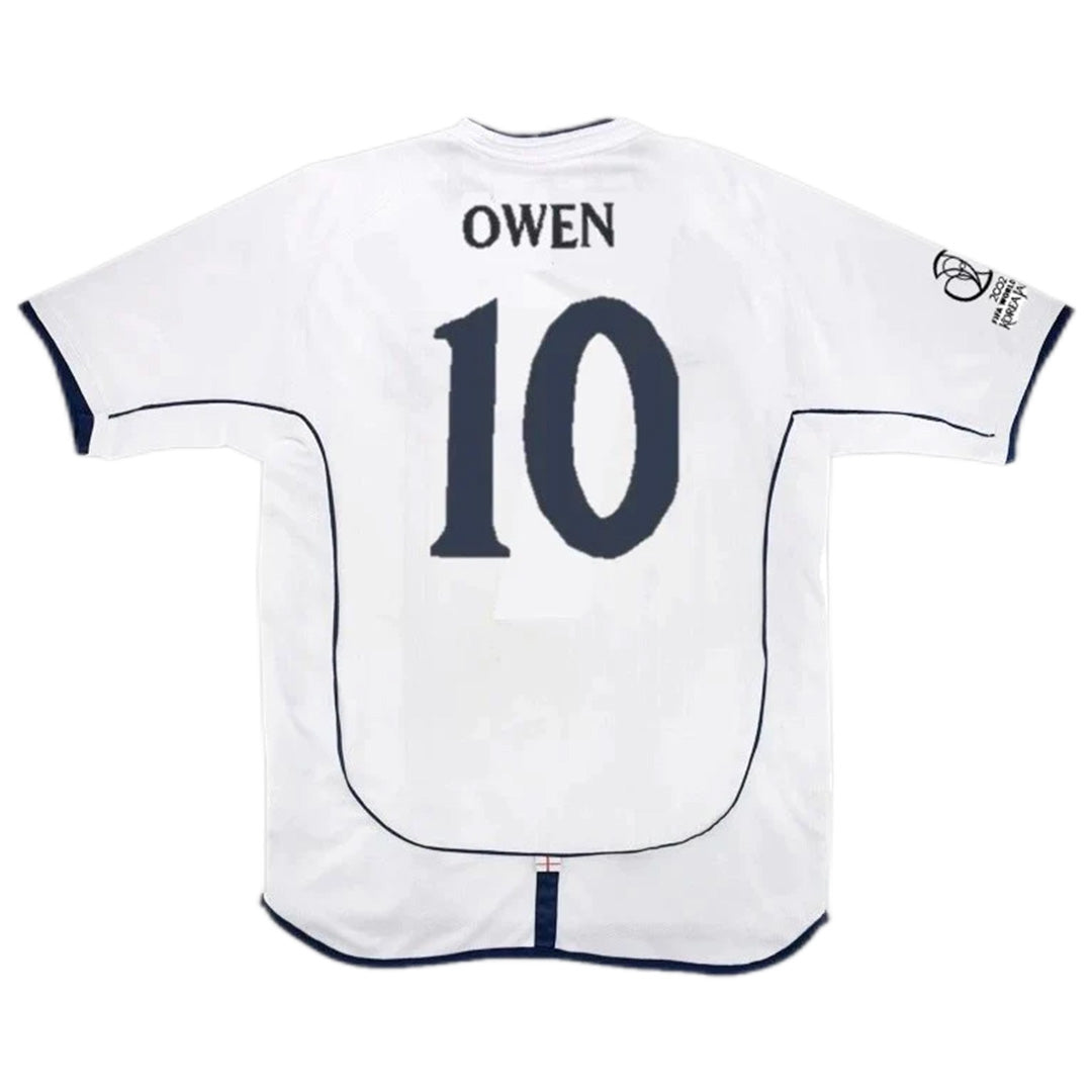 Owen #10 Retro England Home Jersey World Cup 2002 Front