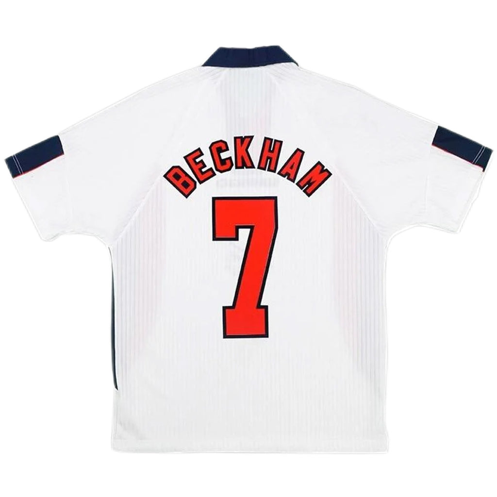 Beckham #7 Retro England Home Jersey World Cup 1998 Front