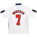 Beckham #7 Retro England Home Jersey World Cup 1998 Front