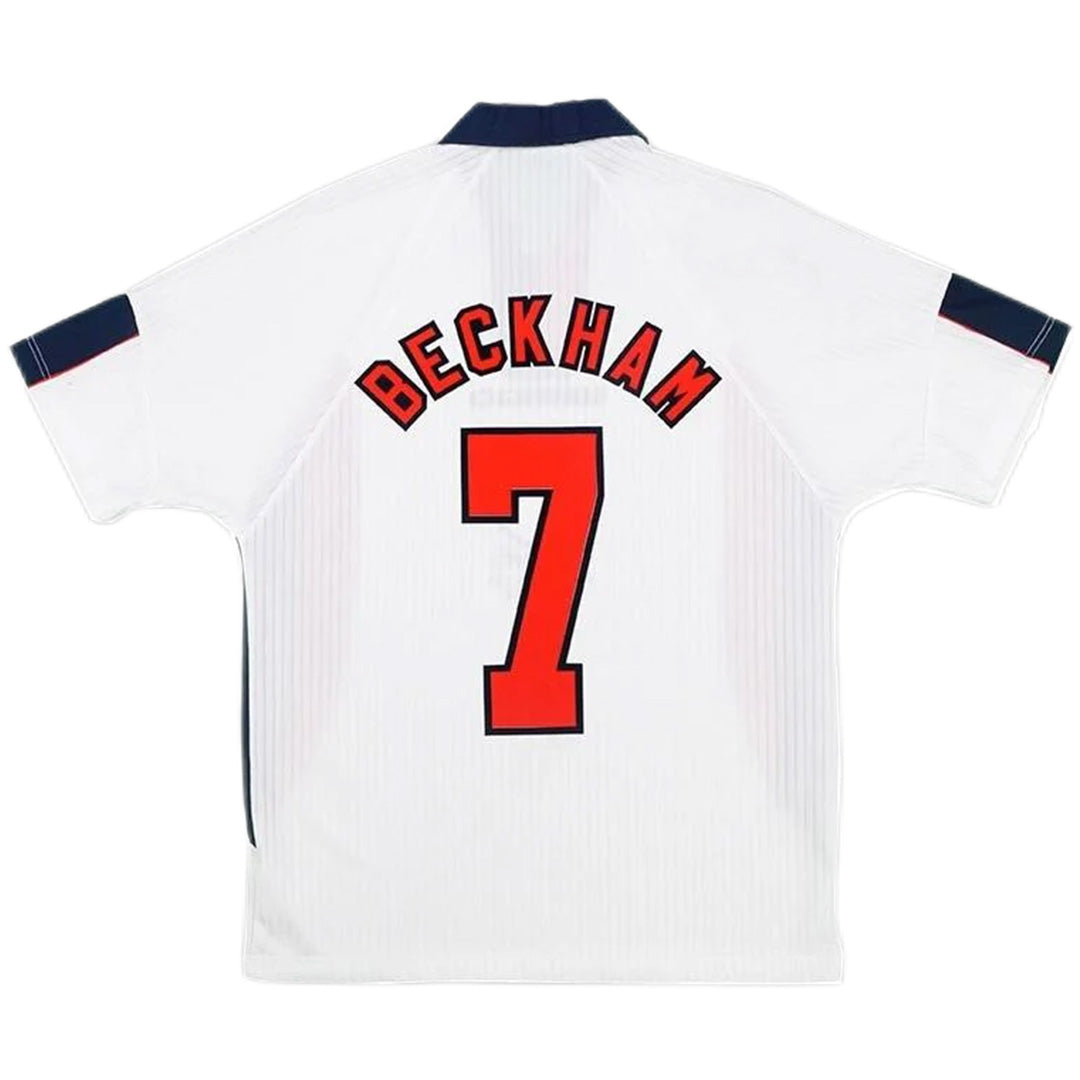 Beckham #7 Retro England Home Jersey World Cup 1998 Front