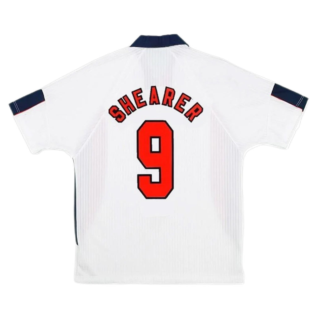 Shearer #9 Retro England Home Jersey World Cup 1998 Front