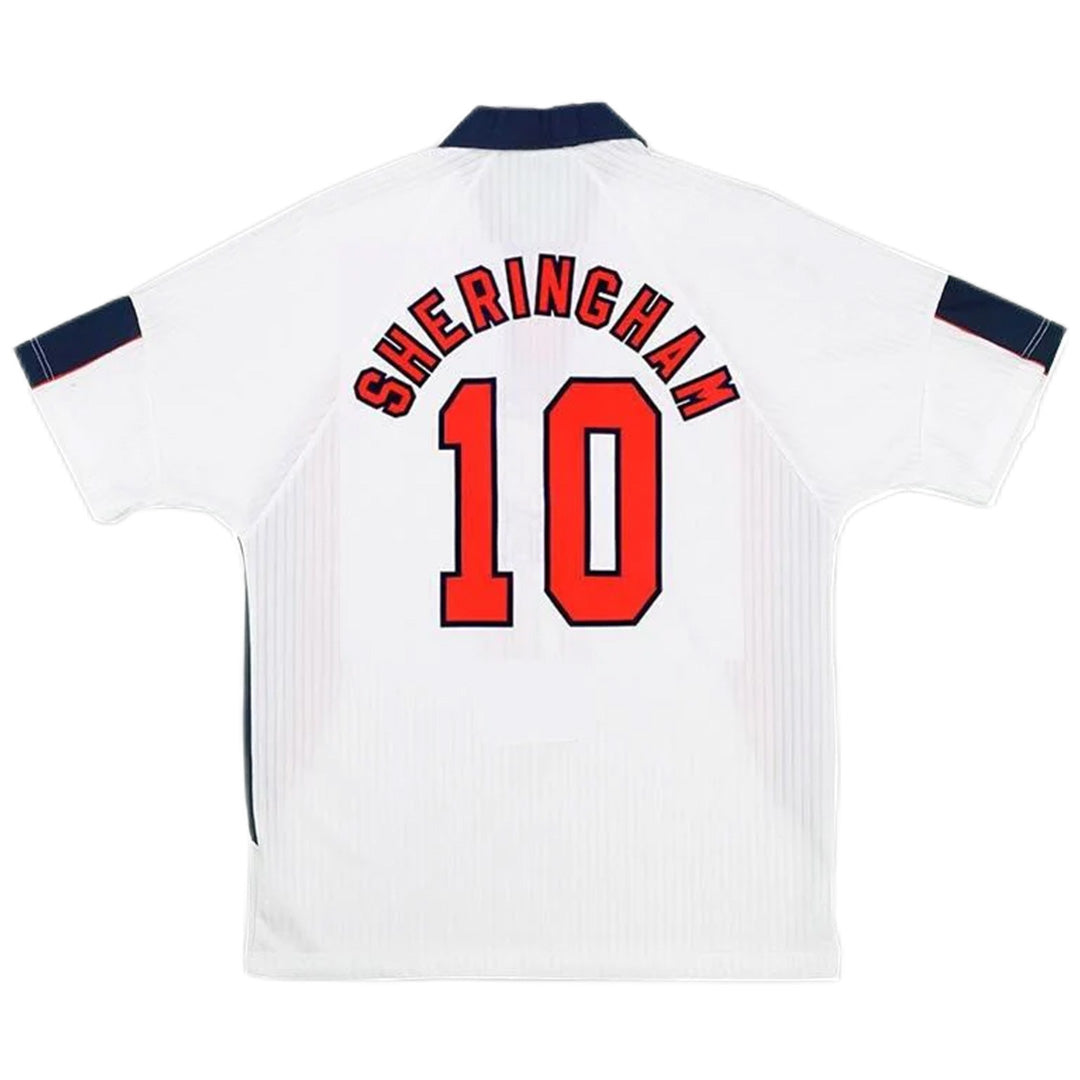 SHERINGHAM #10 Retro England Home Jersey World Cup 1998 Front
