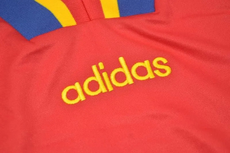 1994 România Red Retro Soccer Jersey Detail 4