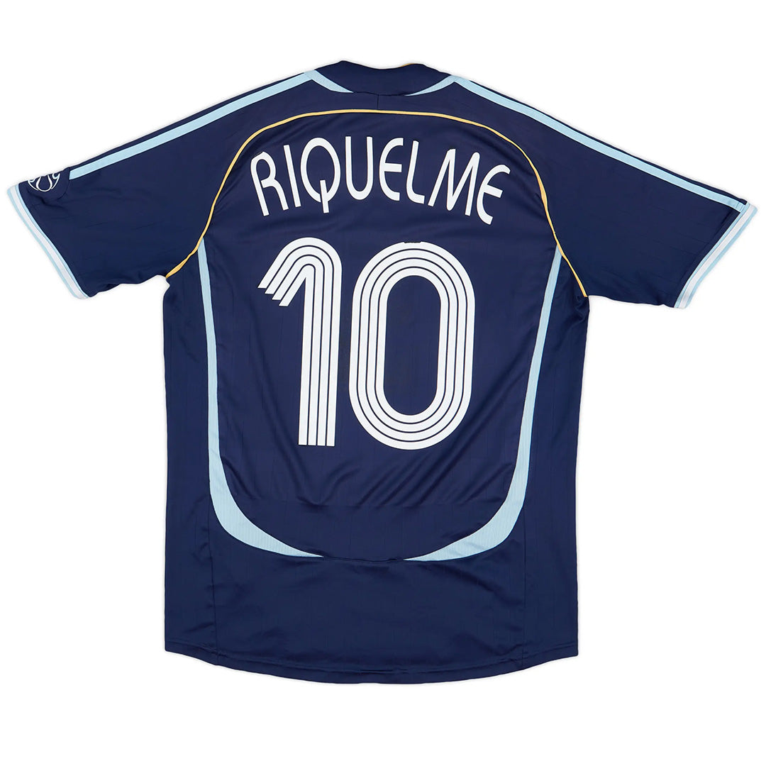 RIQUELME #10 Retro Argentina Away Jersey World Cup 2006 Front