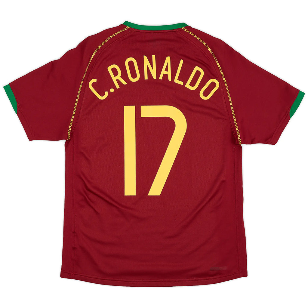 C.RONALDO #17 Retro Portugal Home Jersey World Cup 2006 Front